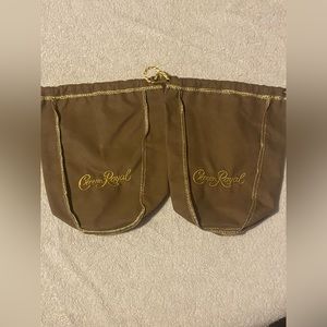 Crown Royal 2 Collectible Bottle Bags Light Brown